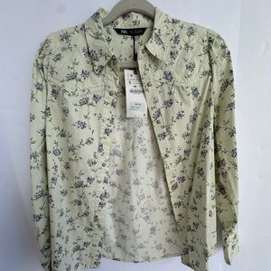 ZARA QUILTED YOKE PRINT WESTERN SHIRT
